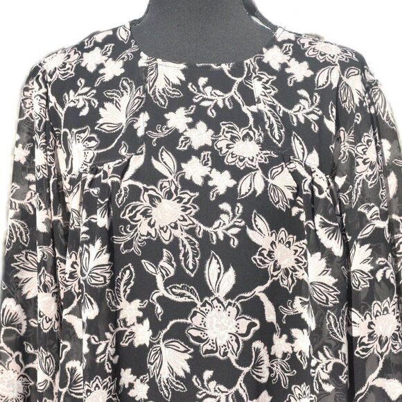Sanctuary Ruffle Moment Chiffon Blouse 100 Percent Recycled Polyester Oversized - Picture 3 of 6